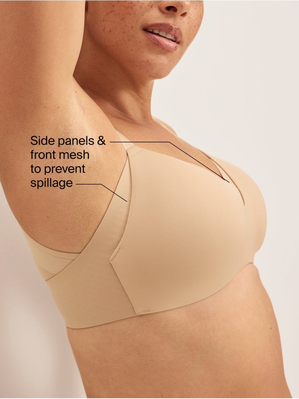 Seamless Nude Wireless Bra - Soft Support - Picture 4 of 9